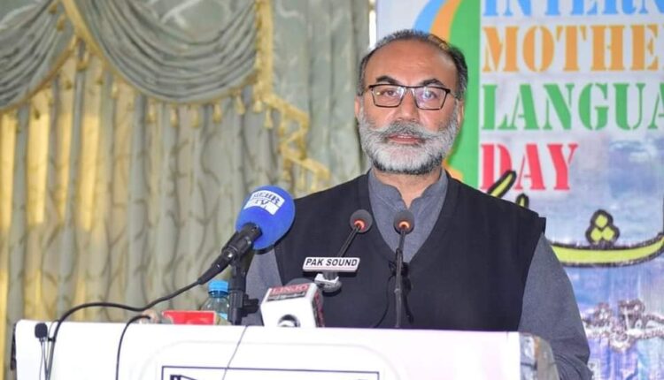 مادری زبانوں پر خاطر خواہ کام کرنے کی ضرورت ہے، لشکری رئیسانی