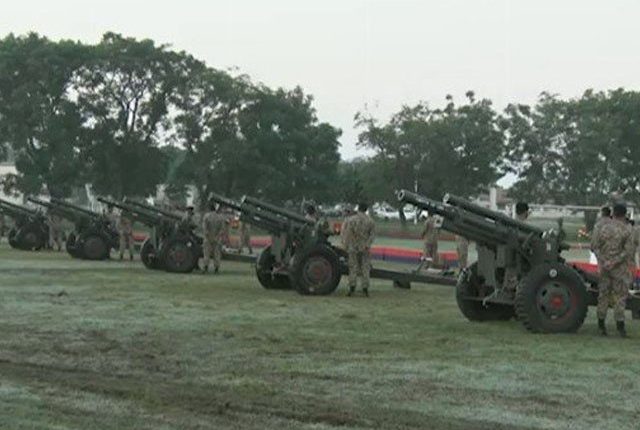 یوم آزادی پر اسلام آباد میں 31 اور صوبائی دارالحکومتوں میں 21 توپوں کی سلامی