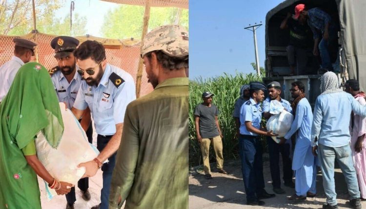 پاک فضائیہ کاسیلاب متاثرہ علاقوں میں امدادی آپریشن جاری