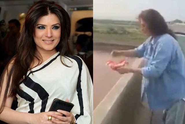 کھانے کے ساتھ پلاسٹک کی تھیلیاں دریا میں پھینکنے پر ریشم کو ٹرولنگ کا سامنا