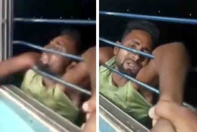 موبائل فون چھیننے والے شخص کو چلتی ٹرین سے باہر لٹکا دیا گیا، ویڈیو وائرل