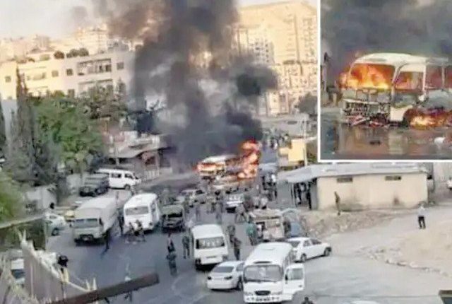 شام؛ بس میں نصب بم دھماکے میں 18 فوجی ہلاک اور 27 زخمی