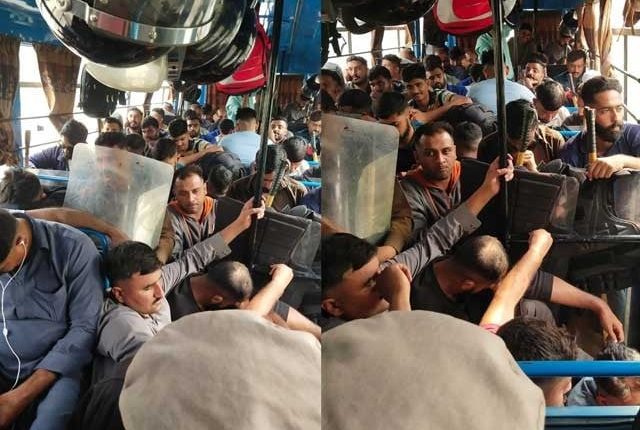 لانگ مارچ کی ڈیوٹی پر تعینات اہلکاروں کے ساتھ ناروا سلوک