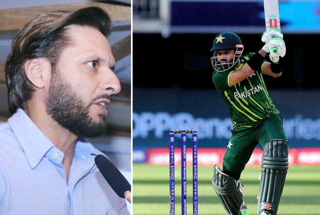 سڈنی: قومی کرکٹ ٹیم کے سابق کپتان شاہد آفریدی نے وکٹ کیپر بیٹر محمد رضوان کو ٹی20 فارمیٹ میں اپنا بیٹنگ انداز بدلنے کا مشورہ دیدیا۔ نجی ٹی وی چینل کے پروگرام میں گفتگو کرتے ہوئے سابق کپتان شاہد آفریدی نے کہا کہ محمد رضوان کو ٹی20 فارمیٹ میں اپنا بیٹنگ اسٹائل بدلنے کی ضرورت ہے تاکہ بالرز انکے خلاف منصوبہ بندی نہ کرسکیں۔ اینکر نے سوال اٹھایا کہ کیا رضوان کو بھارتی بیٹر سوریا کمار یادیو کی پیرونی کرنی چاہیئے؟ جس آفریدی نے کہا کہ وہ بین الاقوامی کرکٹ میں آنے سے پہلے ڈومیسٹک سرکٹ میں 200-250 میچ کھیل چکے ہیں، وہ بطور بلےباز ان گیندوں کو نشانہ بناتے ہیں جس پر شارٹس کی پریکٹس کرتے ہیں۔ مزید پڑھیں: سابق آسٹریلوی کرکٹر بھی بابراعظم کے حمایتی بن گئے انہوں نے کہا کہ پاور پلے میں رضوان کو رسک لینا پڑے گا، جس کیلئے انہیں پریکٹس کی ضرورت ہے۔ اگر وکٹ کیپر ایسا کرنے میں کامیاب ہوتے ہیں تو وہ پاکستان کیلئے مفید بن سکتے ہیں۔ دوسری جانب قومی ٹیم کل نیوزی لینڈ کے خلاف سڈنی کرکٹ گراؤنڈ میں ایونٹ کا پہلا سیمی فائنل کھیلے گی۔