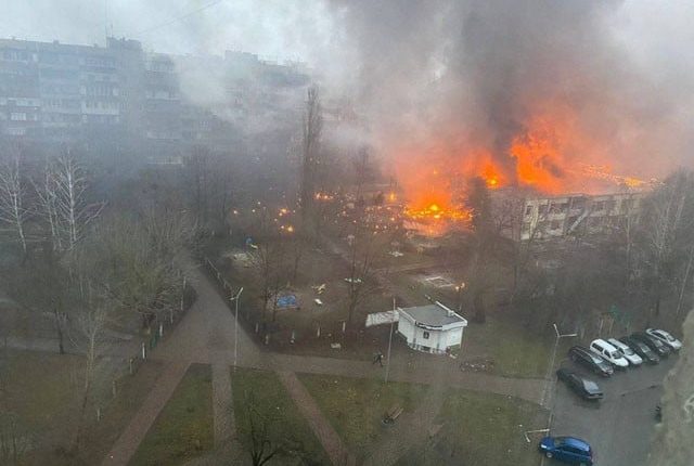 یوکرین میں ہیلی کاپٹراسکول پرگر گیا؛ بچوں اور وزیر سمیت 18 ہلاک