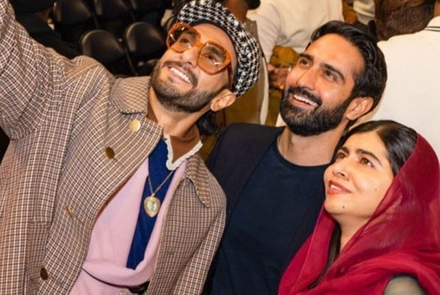 بھارتی اداکار رنویر سنگھ کی ملالہ یوسف زئی کے ساتھ سیلفی
